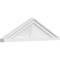 Ekena Millwork Peaked Cap Sunburst Architectural Grade PVC Pediment, 28"W x 8"H x 2"P (Pitch 6/12) PEDPS028X080PKC01 - alternate 1